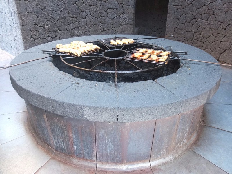 54.  Cooking Chicken Using Heat from Fire Mountain