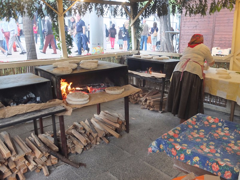 61. Making Local Bread, Xmas Market, Funchal