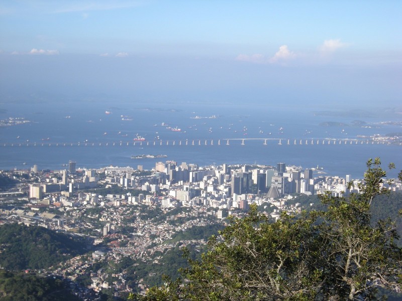 25.  View of the Baia de Guanabara & Nitroi Bridge from Tijuca NP