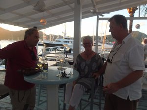 61.  D, Sprout & Anita at Antigua Yacht Club