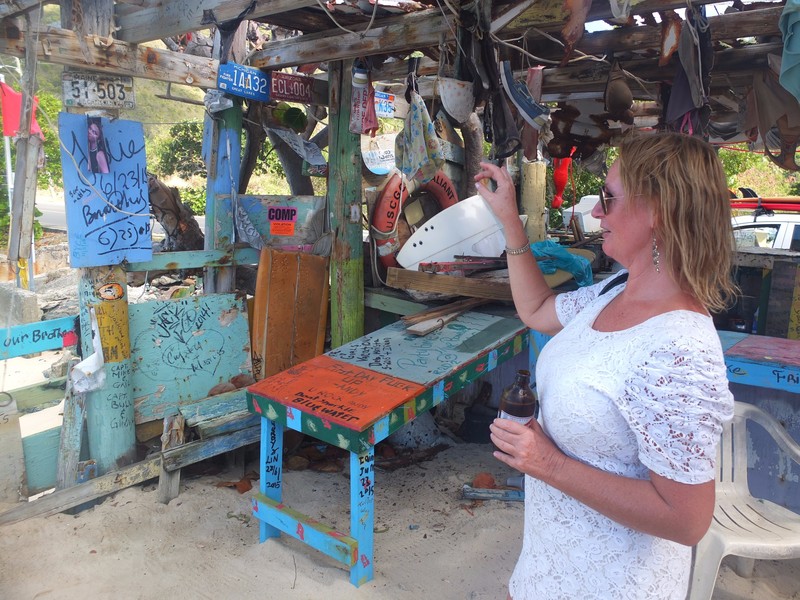 79.   Donna Playing Ring & Hook Game at  The Bomba Shack