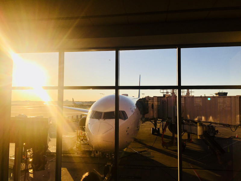 Sonnenuntergang in Atlanta am Flughafen
