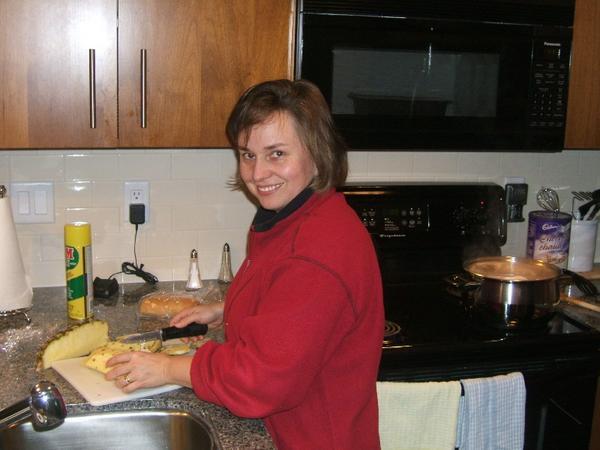 Jane in the kitchen