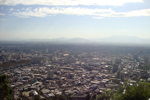 View of Santiago from the highest point in town.