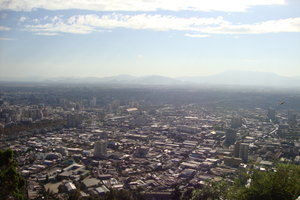 View of Santiago from the highest point in town.