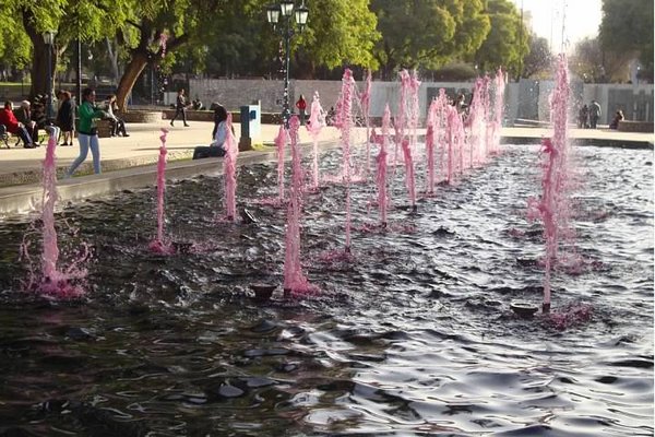 pink fountain