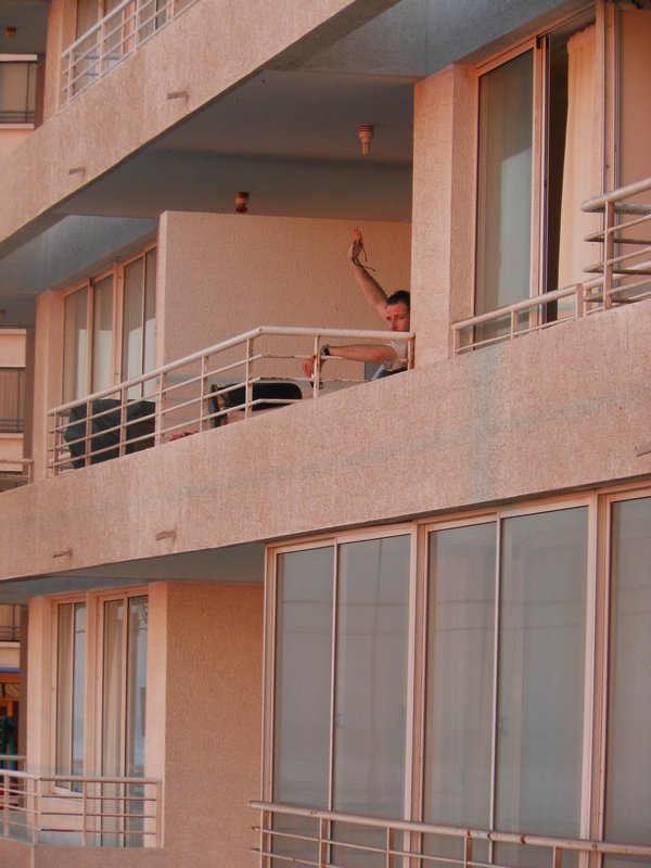 Kurt on the balcony