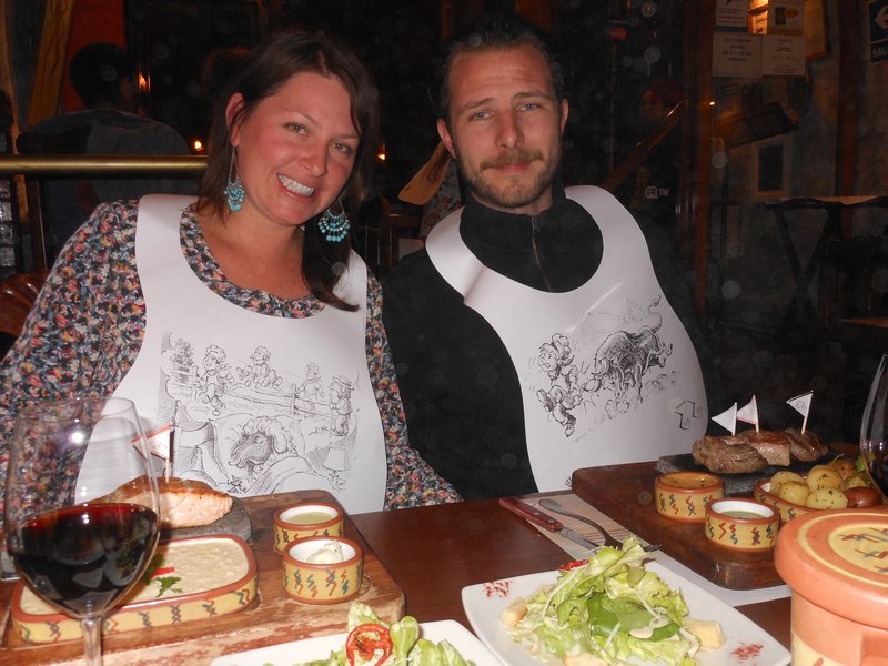 The first time I ever willingly wore a bib at dinner!