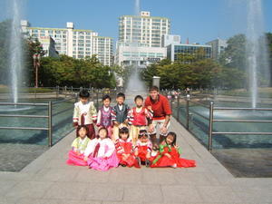 Group by the Fountain