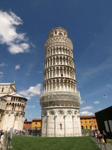 the straight tower of Pisa