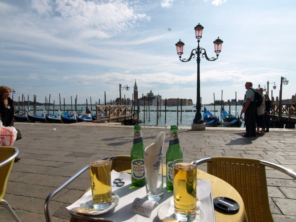a beer at San Marco