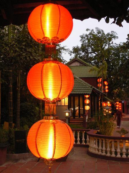 Beautiful lanterns at night