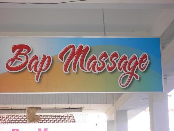Anyone for a massage?  One dollar...