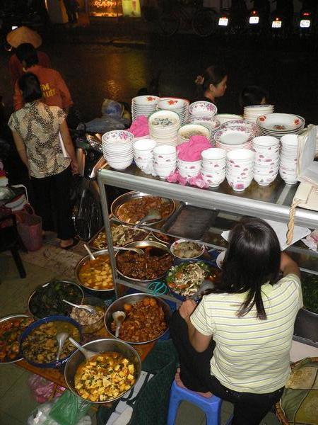 Food at local street kitchens