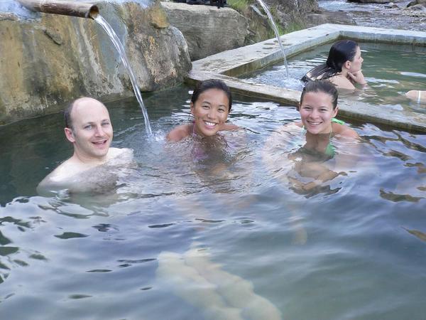 Relaxing in the hot springs!