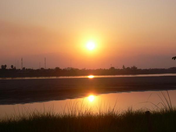 Gorgeous sunset on the Mekong River