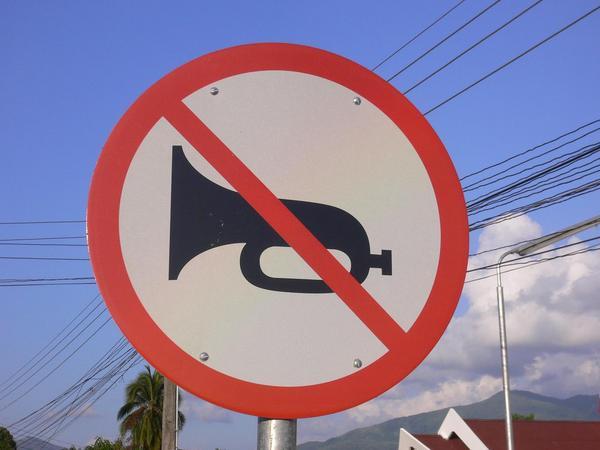 Strictly no playing of brass instruments....
