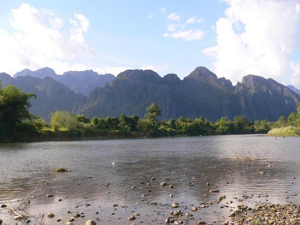 The beautiful landscape of Vang Vieng