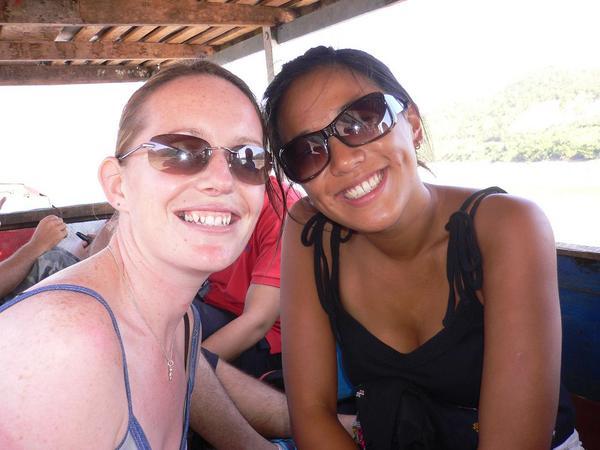 Me and Kat on our boat trip to the caves
