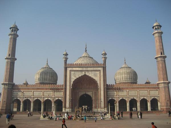 The huge Jama Masjid mosque