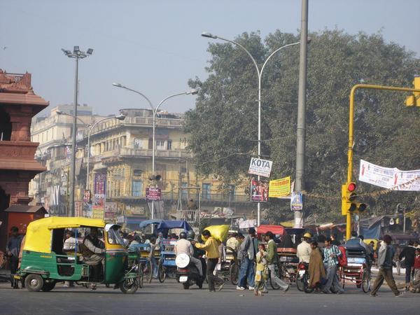 Busy traffic in Old Delhi