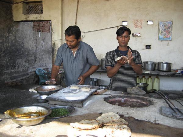 Men making naan