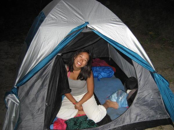 Yes that's me, actually CAMPING!