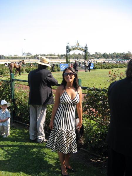 At the races in my new dress!