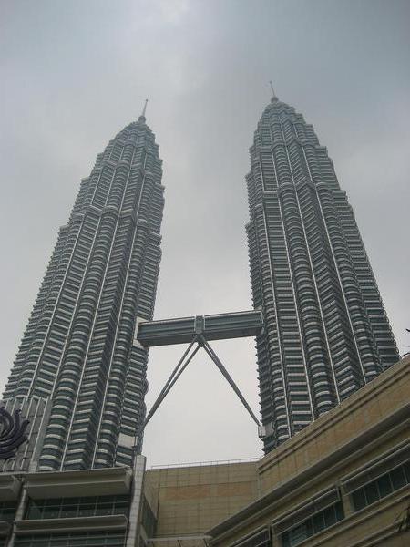 The Twin Towers against the hazy KL sky