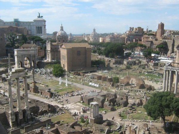 View of Roman Forum from Palatine Hill