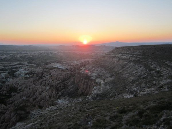 Sunset from the roof of Cappadocia