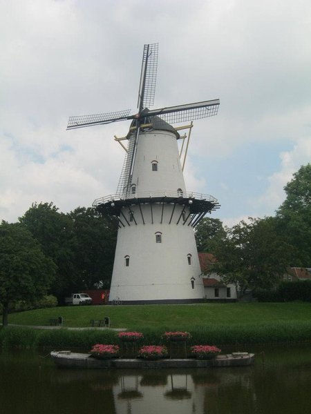 Whitewashed windmill