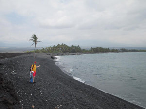 Hanging Loose on a Black Sand Beach