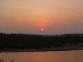 Sunset over the river in Chitawan
