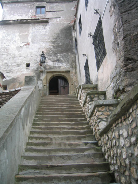 Stairs leading to Bran Castle