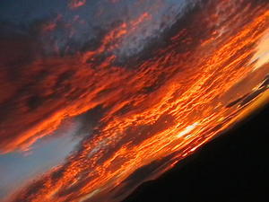 Sunset over the Pyrenees