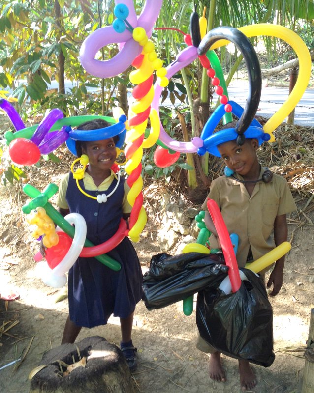 Jamaican Children with Balloons