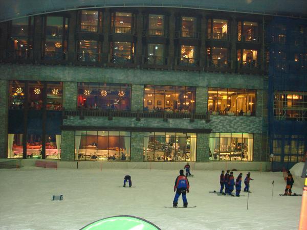 Restaurants at the bottom of the slope