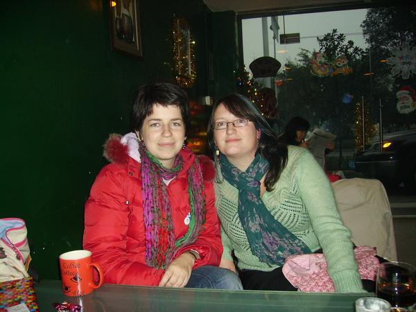 me and my flatmate Felicity on Christmas Day