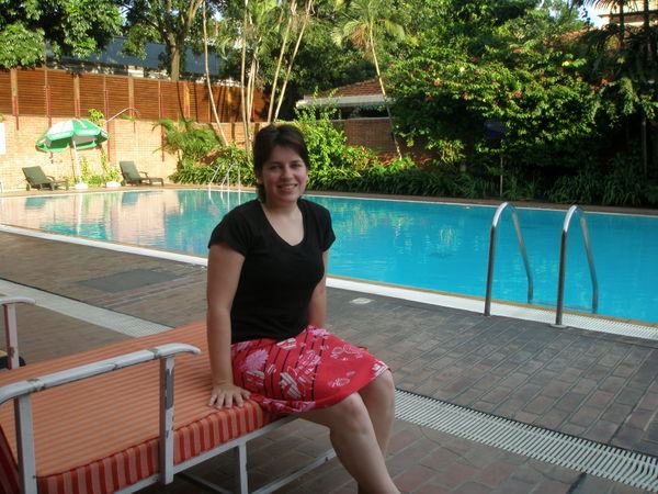 me by the British High Comm pool after finishing a swim