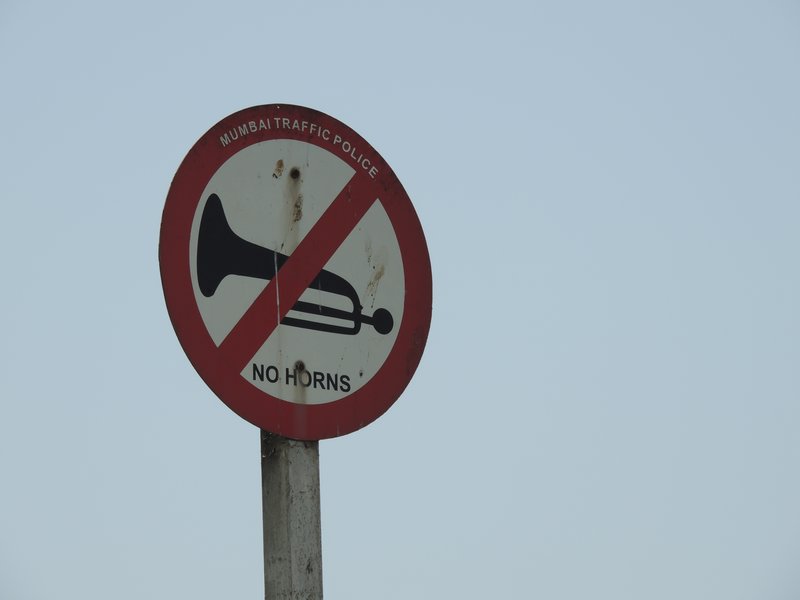 The "No honking" sign