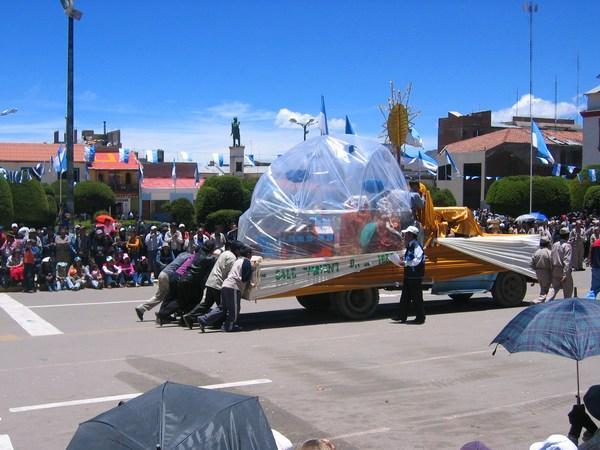 ozone layer/earth float getting a push