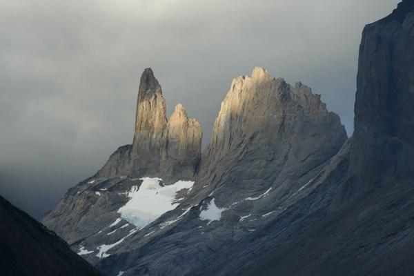 sunset on Tor del Paine spires