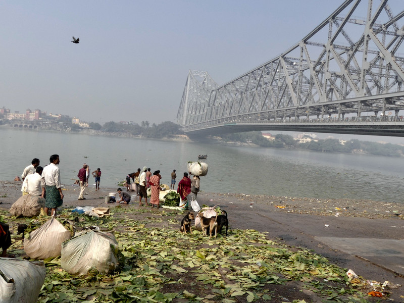 Bathing in the Hooghly River