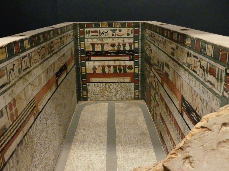 decorated inside of sarcophagus