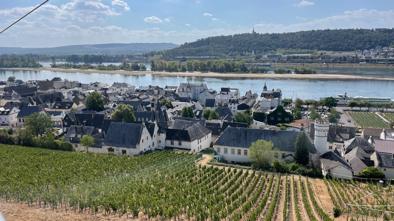 cable car view over rudesheim