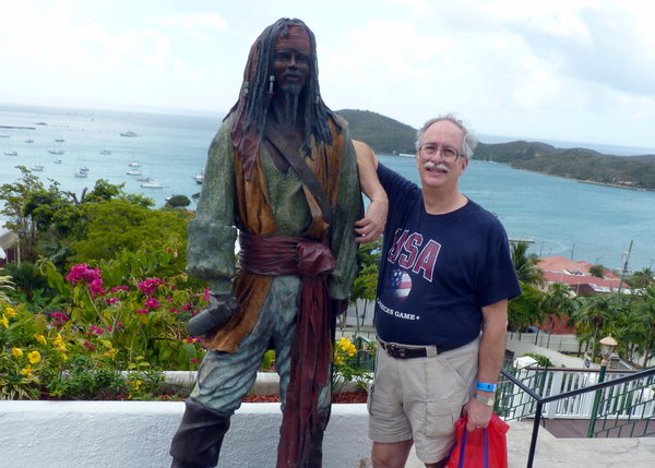 David w/ Jack Sparrow Statue