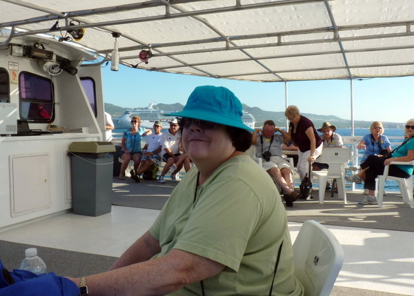 Janet on the Catamaran