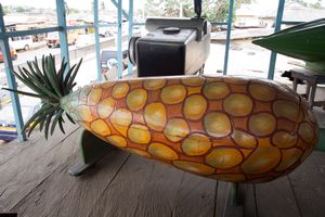 A pineapple coffin. Seriously.
