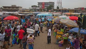 Marketplace at the bus station